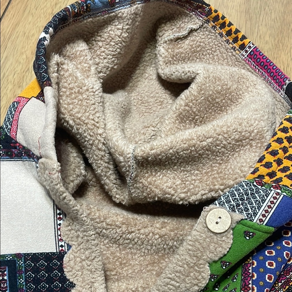 Colorful Patchwork Hooded Jacket - image 5